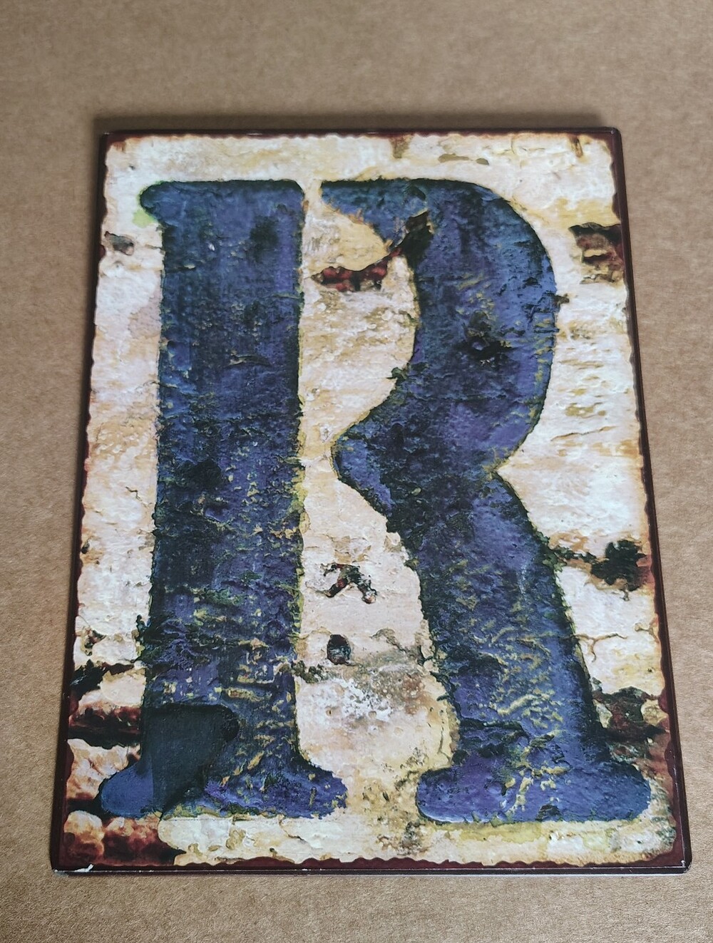 Hobby Lobby Rustic Blue Letter R Sign Wall Decor Distressed Antique Look